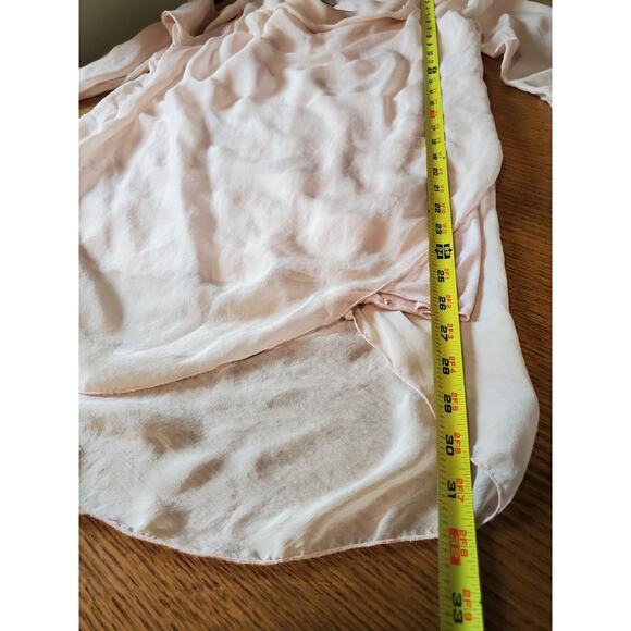 Montan Paris 100% Silk Top Medium Tunic Asymmetrical Made In Italy Layered - Picture 7 of 12